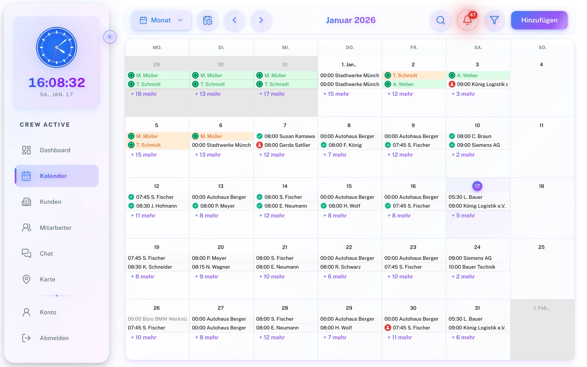 Crew Active Dashboard