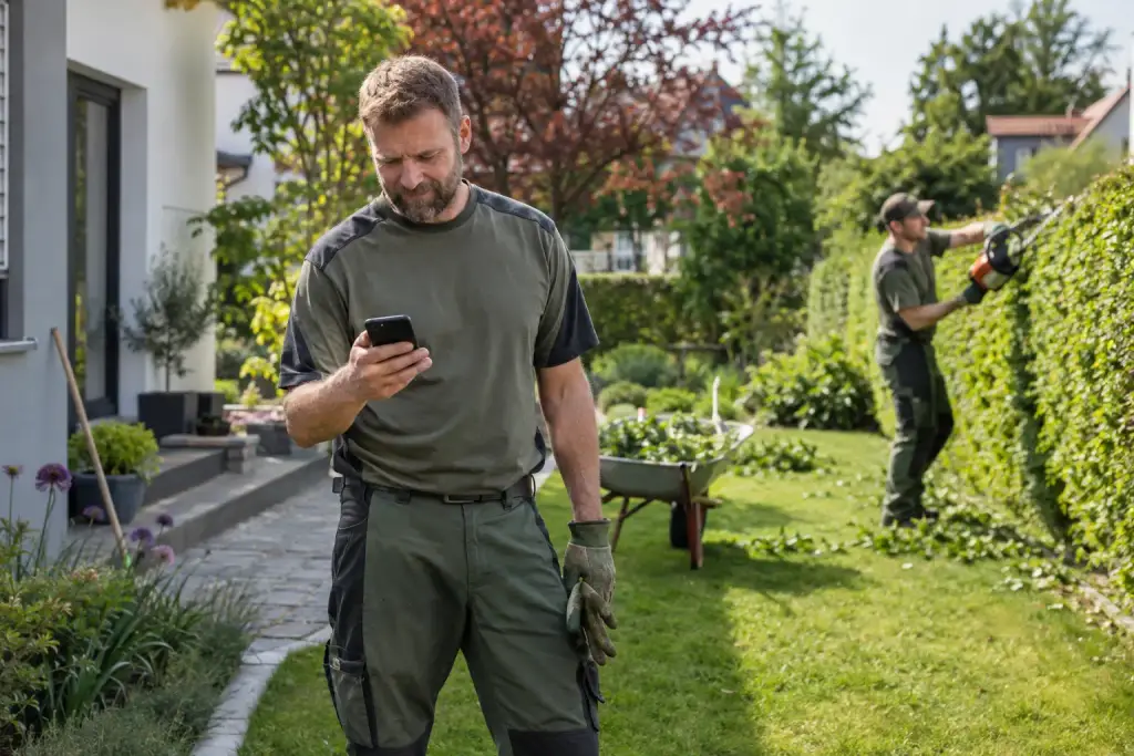 Squadra professionale di giardinaggio e paesaggistica