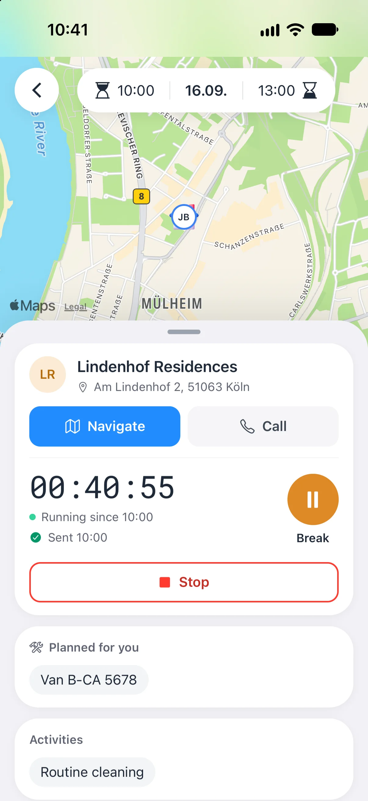 Crew Active Time Tracking App