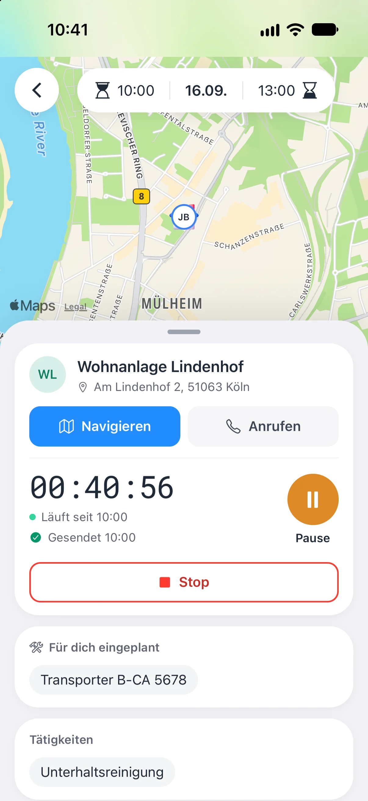 Crew Active Zeiterfassung App